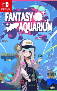 Fantasy Aquarium Nintendo Switch showcases a vibrant underwater ecosystem with pixel-art fish swimming through lush coral reefs and glowing underwater plants, highlighting the game's colorful and immersive world.