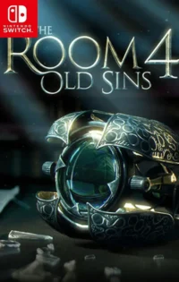 The Room 4: Old Sins features the official cover art showcasing a mysterious dollhouse with intricate wooden carvings, eerie lighting, and a partially open door revealing shadowy interior corridors, capturing the game's gothic atmosphere and puzzle-centri